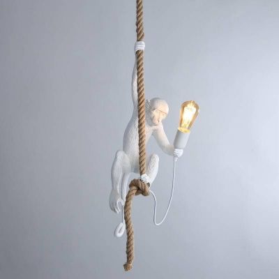 Abruzzo Monkey lampa wisząca 1x40 W biała ABR-KAR-B