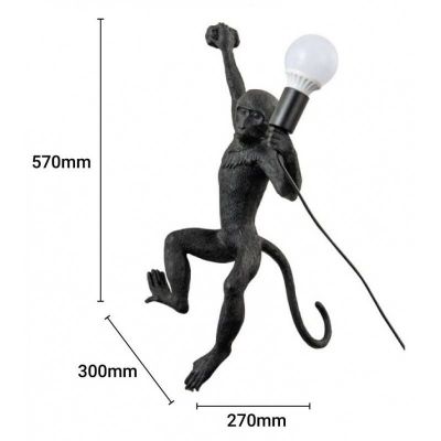 Abruzzo Monkey lampa wisząca 1x40 W czarna ABR-KAR3-C