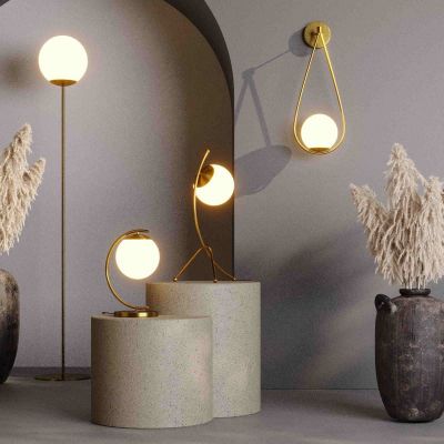 Abruzzo Milano kinkiet 1x20 W biały-złoty ABR-KMA-B