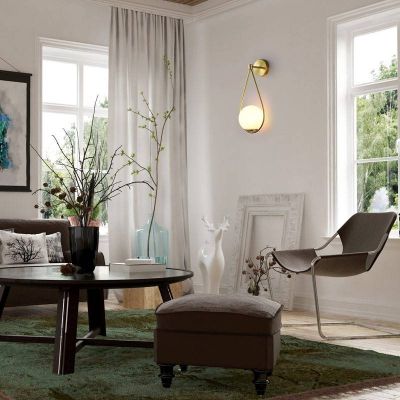 Abruzzo Milano kinkiet 1x20 W biały-złoty ABR-KMA-B