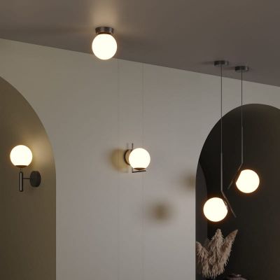 Abruzzo Milano kinkiet 1x20 W biały-czarny ABR-KMR-B