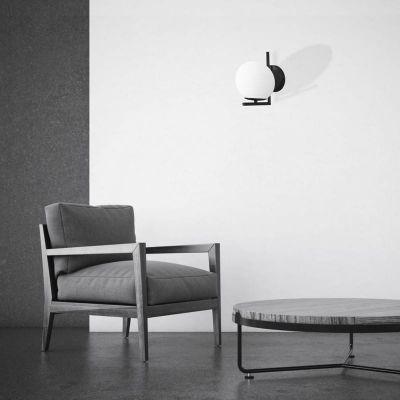 Abruzzo Milano kinkiet 1x20 W biały-czarny ABR-KMR-B