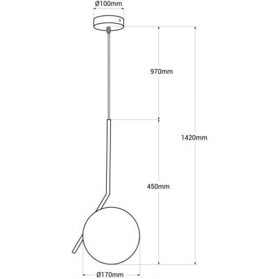 Abruzzo Milano lampa wisząca 1x20 W biała-złota ABR-KMT-B