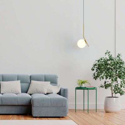 Abruzzo Milano lampa wisząca 1x20 W biała-złota ABR-KMT-B