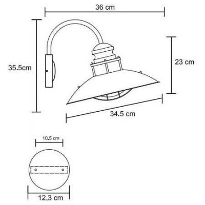 Abruzzo Retro kinkiet 1x20 W czarny ABR-KRIZ-E27-B