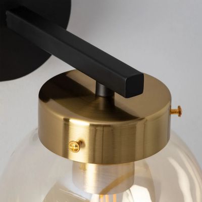 Abruzzo Tesoro Clasico kinkiet 1x40W czarny ABR-KRK-C-E27