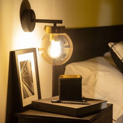 Abruzzo Tesoro Clasico kinkiet 1x40W czarny ABR-KRK-C-E27