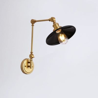 Abruzzo Retro kinkiet 1x20 W czarny-złoty ABR-KRNW-GB