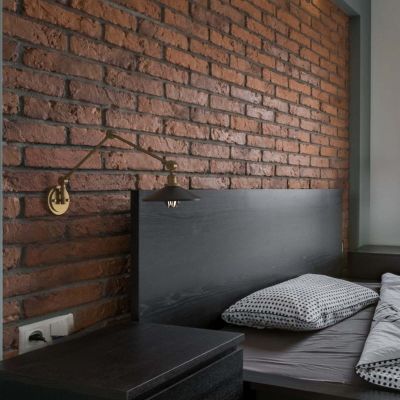 Abruzzo Retro kinkiet 1x20 W czarny-złoty ABR-KRNW-GB