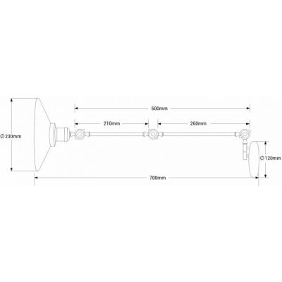 Abruzzo Retro kinkiet 1x20 W złoty ABR-KRNW-G