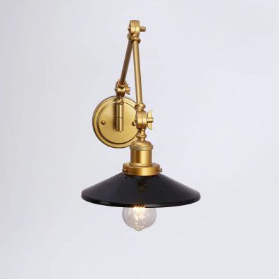 Abruzzo Retro kinkiet 1x20 W czarny-złoty ABR-KRNW-GB