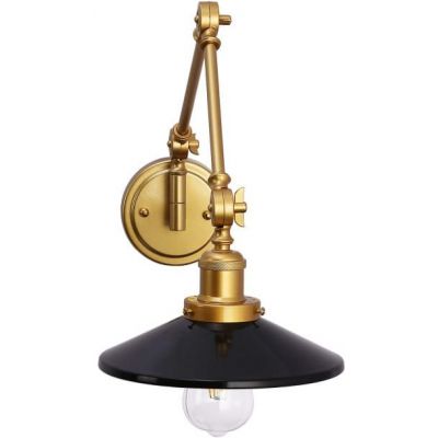 Abruzzo Retro kinkiet 1x20 W czarny-złoty ABR-KRNW-GB
