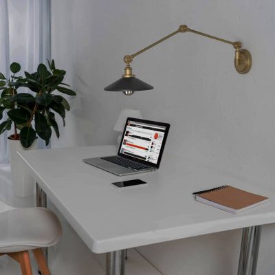 Abruzzo Retro kinkiet 1x20 W czarny-złoty ABR-KRNW-GB