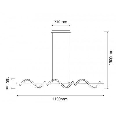 Abruzzo Spirali lampa wisząca 1x30 W chrom ABR-LAZZA-30W