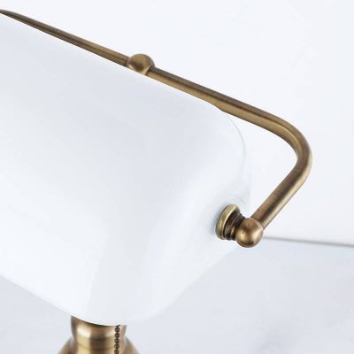 Abruzzo Bankierki lampa biurkowa 1x20 W biała-mosiądz ABR-LB-BANK-B