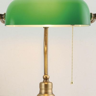 Abruzzo Bankierki lampa biurkowa 1x20 W mosiądz-zielona ABR-LB-BANK-G