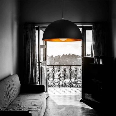 Abruzzo Retro lampa wisząca 1x20 W czarna-złota ABR-LGEO