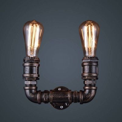 Abruzzo Tubo Retro kinkiet 1x40 W czarny ABR-LLK2RR-2XE27