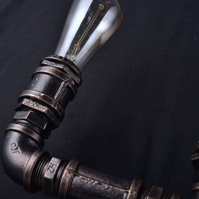 Abruzzo Tubo Retro kinkiet 1x40 W czarny ABR-LLK2RR-2XE27