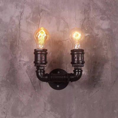 Abruzzo Tubo Retro kinkiet 1x40 W czarny ABR-LLK2RR-2XE27