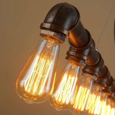 Abruzzo Tubo Retro lampa wisząca 5x40 W czarna ABR-LLRR-5XE27