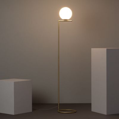 Abruzzo Home lampa stojąca 1x20W złoty/biały ABR-LSHH-E27