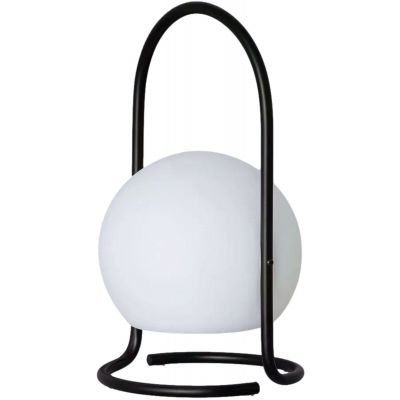 Abruzzo Ristorantre lampa stołowa 1x2,5W LED czarny/klosz mleczny ABR-LSK-USB