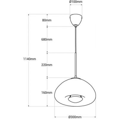 Abruzzo Zonda lampa wisząca 1x20 W miedź ABR-LSW-M