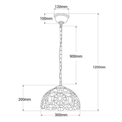 Abruzzo Capolavoro lampa wisząca 1x40 W multikolor ABR-LW-CAPO1