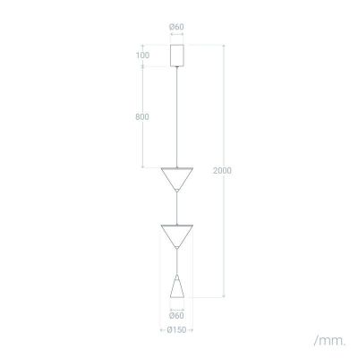 Abruzzo Questura lampa wisząca 1x13 W czarna ABR-LW-QST-13W