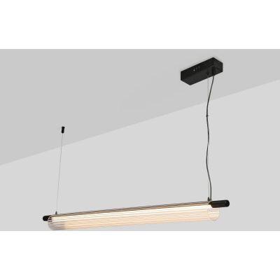 Abruzzo Japanese lampa wisząca 1x28 W czarna-przezroczysta ABR-LWJ-15W