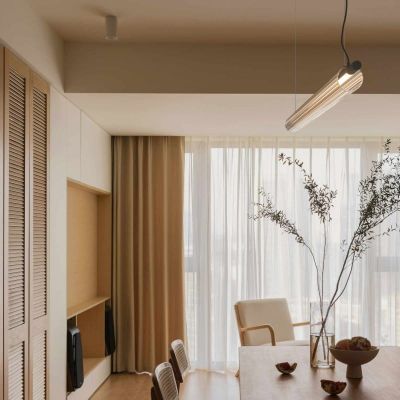 Abruzzo Japanese lampa wisząca 1x28 W czarna-przezroczysta ABR-LWJ-15W