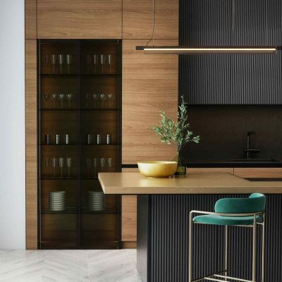 Abruzzo Japanese lampa wisząca 1x28 W czarna-przezroczysta ABR-LWJ-15W