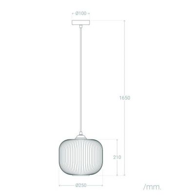 Abruzzo Mandi lampa wisząca 1x40 W niebieska ABR-LWK-MAD