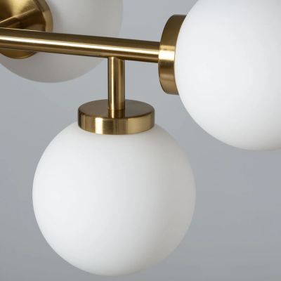 Abruzzo Milano Liguria lampa podsufitowa 6x40W złoty/klosz mleczny ABR-LWL-6XE27