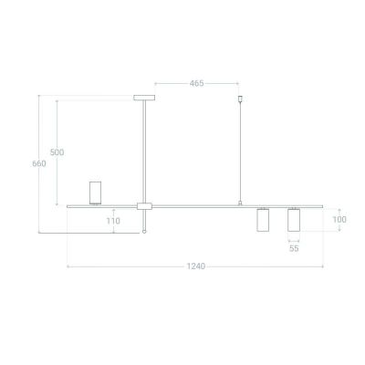 Abruzzo Cazzata lampa wisząca 3x20 W złota ABR-LWL-CAZZ-Z