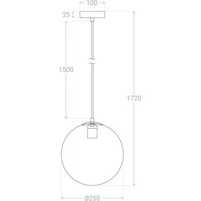 Abruzzo Lazzur lampa wisząca 1x20W czarny/biały ABR-LWL-E27