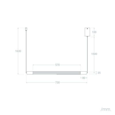 Abruzzo Jacob lampa wisząca 1x2,5 W złota ABR-LWLJ-3W-3000K