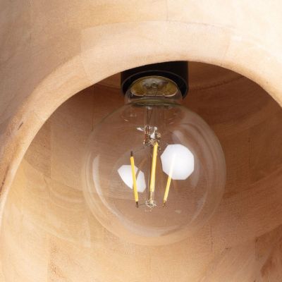 Abruzzo Fagioli lampa wisząca 1x40 W drewno ABR-LWMAN1