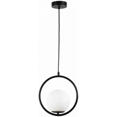 Abruzzo Milano lampa wisząca 1x20 W biała-czarna ABR-LWMR-E27