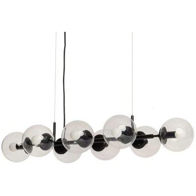 Abruzzo Porto lampa wisząca 8x25W czarny/przezroczysty ABR-LWP-8XE14