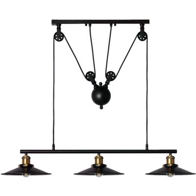 Abruzzo Monte lampa wisząca 3x36W czarny ABR-LWR-3XE27