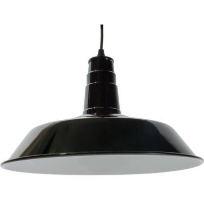 Abruzzo Retro lampa wisząca 1x20 W biała-czarna ABR-LWRG-B