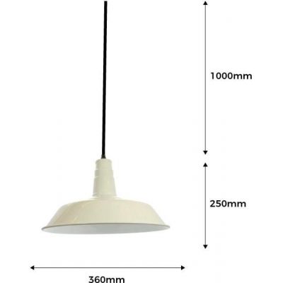 Abruzzo Retro lampa wisząca 1x20 W biała ABR-LWRG-W