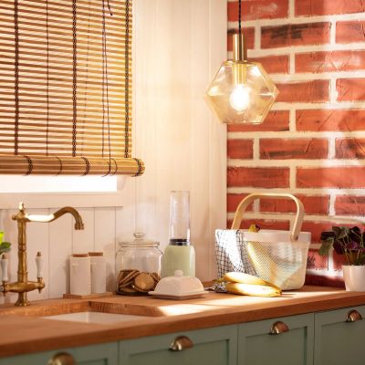 Abruzzo Baciata lampa wisząca 1x60 W bursztynowa ABR-LWS-A-BAC