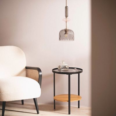 Abruzzo Koloreno lampa wisząca 1x40 W czarna ABR-LWS-RIF