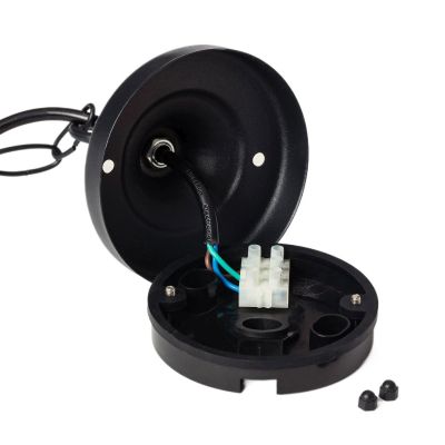 Abruzzo Castelo lampa wisząca 1x40 W czarna ABR-LWZ-IP44-CAST