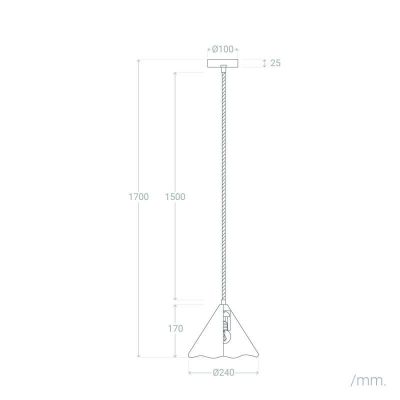 Abruzzo Nindo lampa wisząca 1x20 W złota ABR-LWZ-NIN-Z