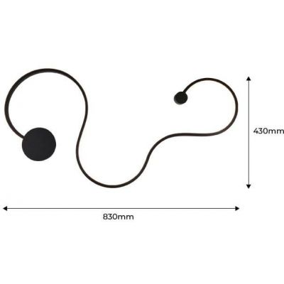 Abruzzo Linea kinkiet 1x40 W czarny ABR-MKL40W