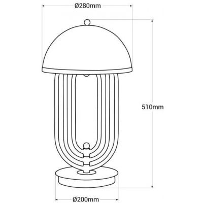 Abruzzo Bankierki lampa biurkowa 2x20 W czarna-złota ABR-MONZA